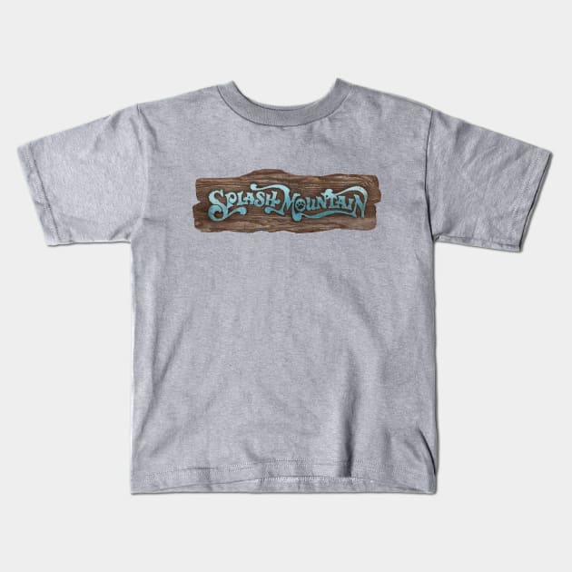 Splash Mountain Kids T-Shirt by VirGigiBurns